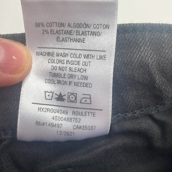 NWT joes jeans roulette raw hem black denim shorts size 23 - Picture 7 of 9